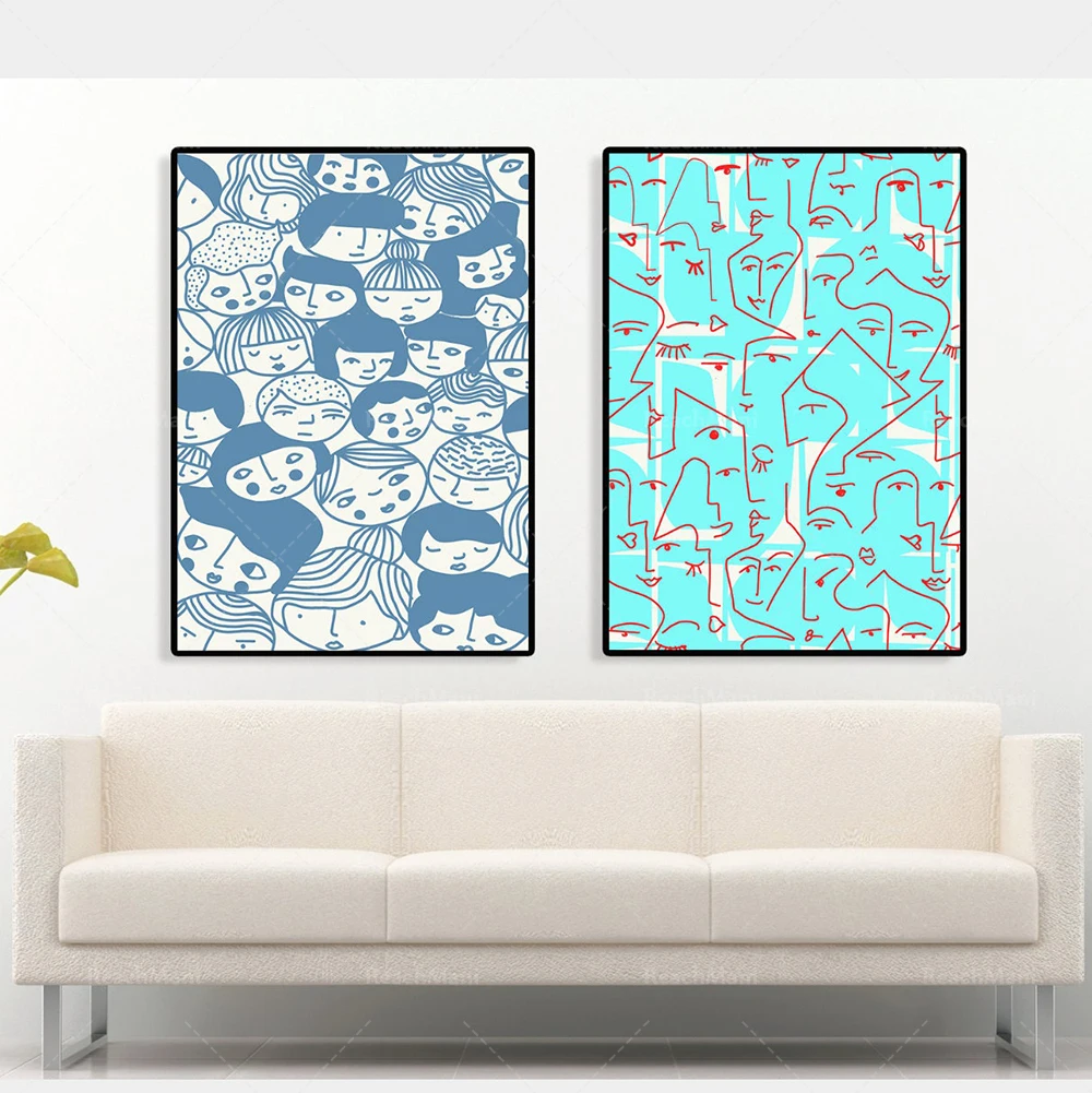 Interior Design Sketch - Ritratto Schizzo grafico Poster Art Déco,