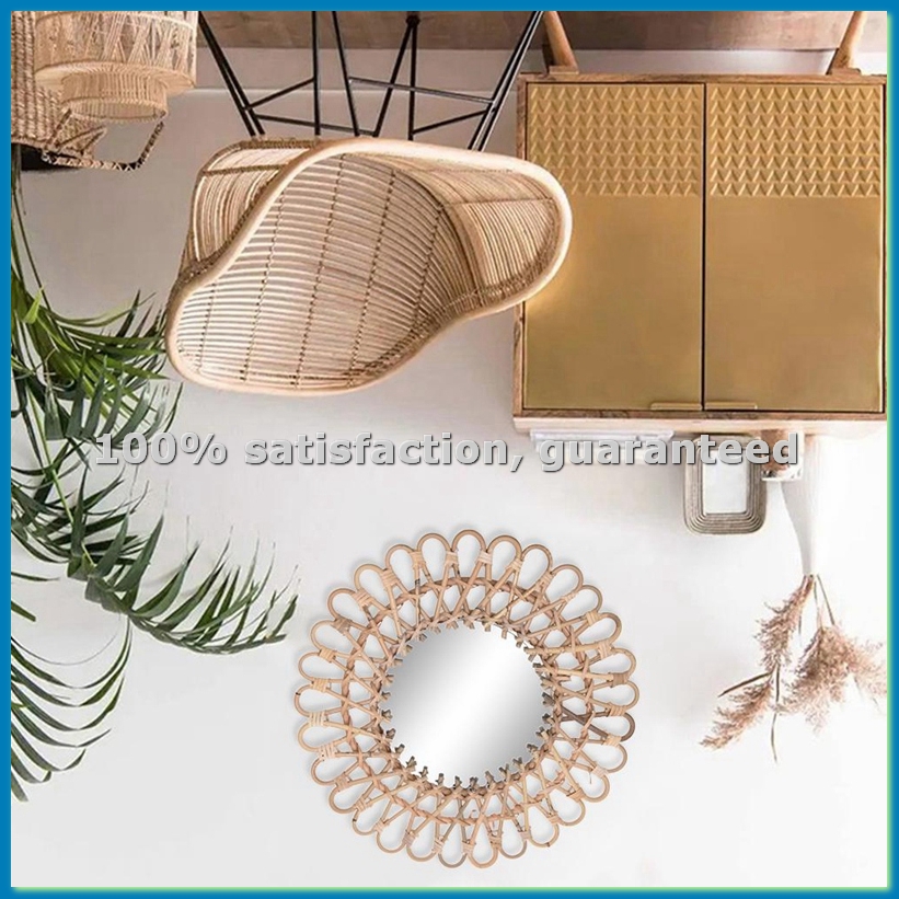 Rattan Mirror Round - Specchio da Parete in Vimini Nordico