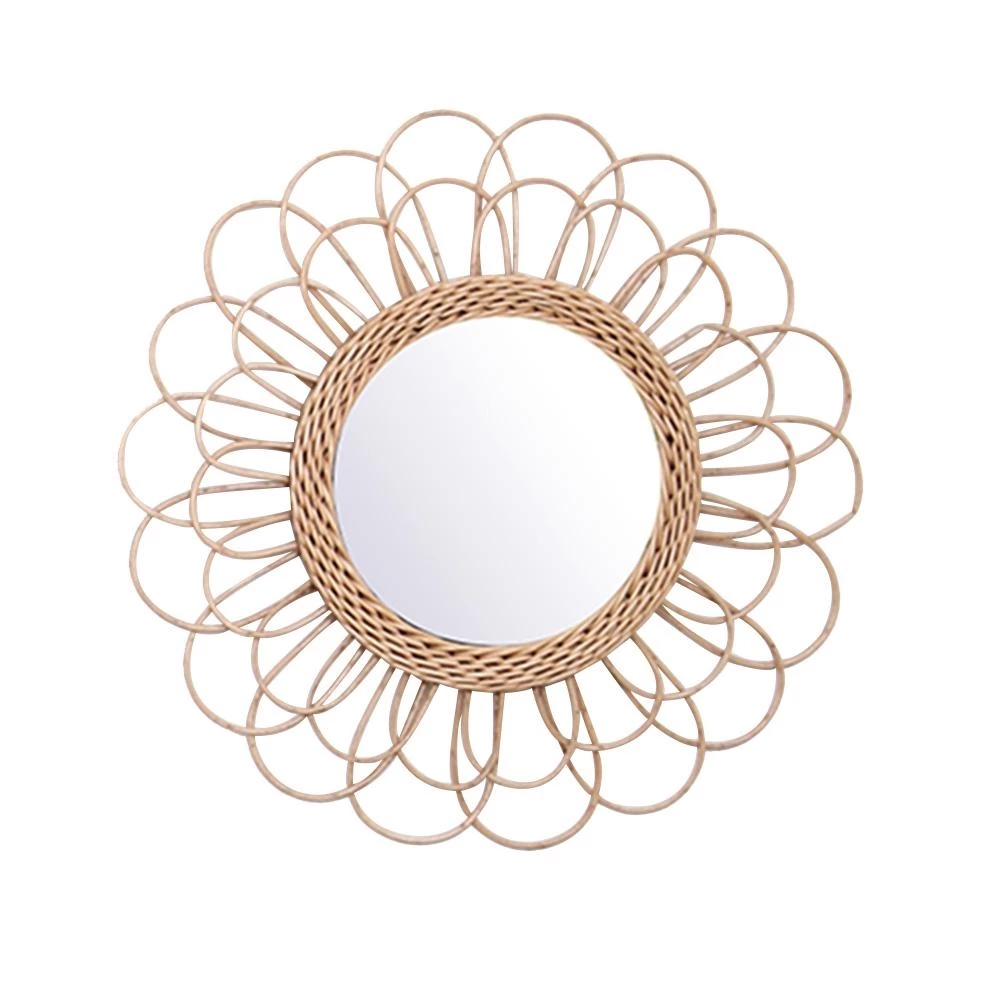 Rattan Mirror Round - Specchio in rattan Innovativo arte domestica