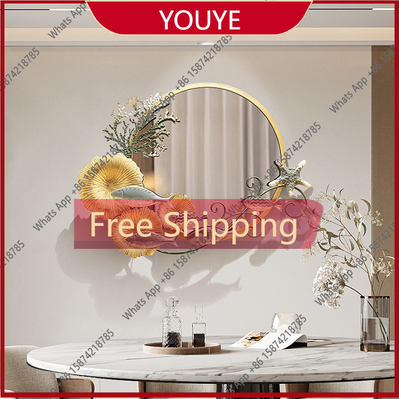 Rattan Mirror Round - Specchio Decorativo Premium Gh per Sfondo,