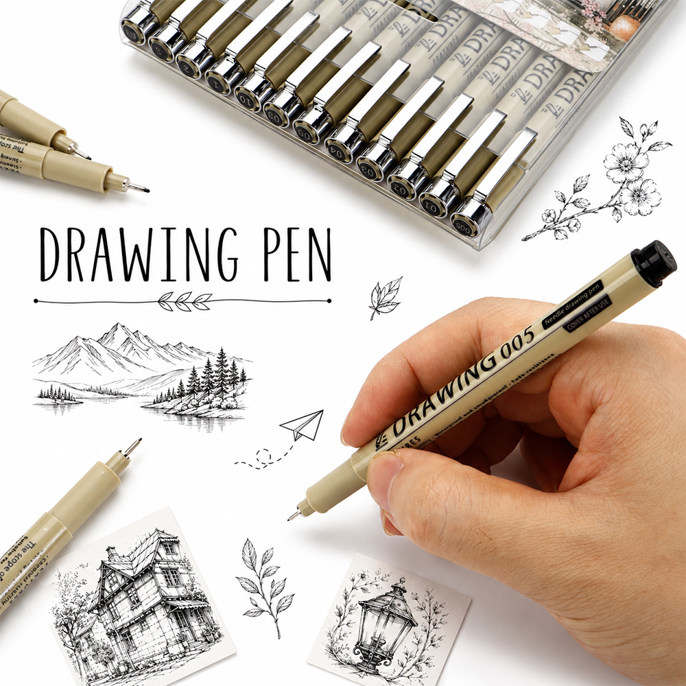 Interior Design Sketch - Set di 12 Penne Professionali per