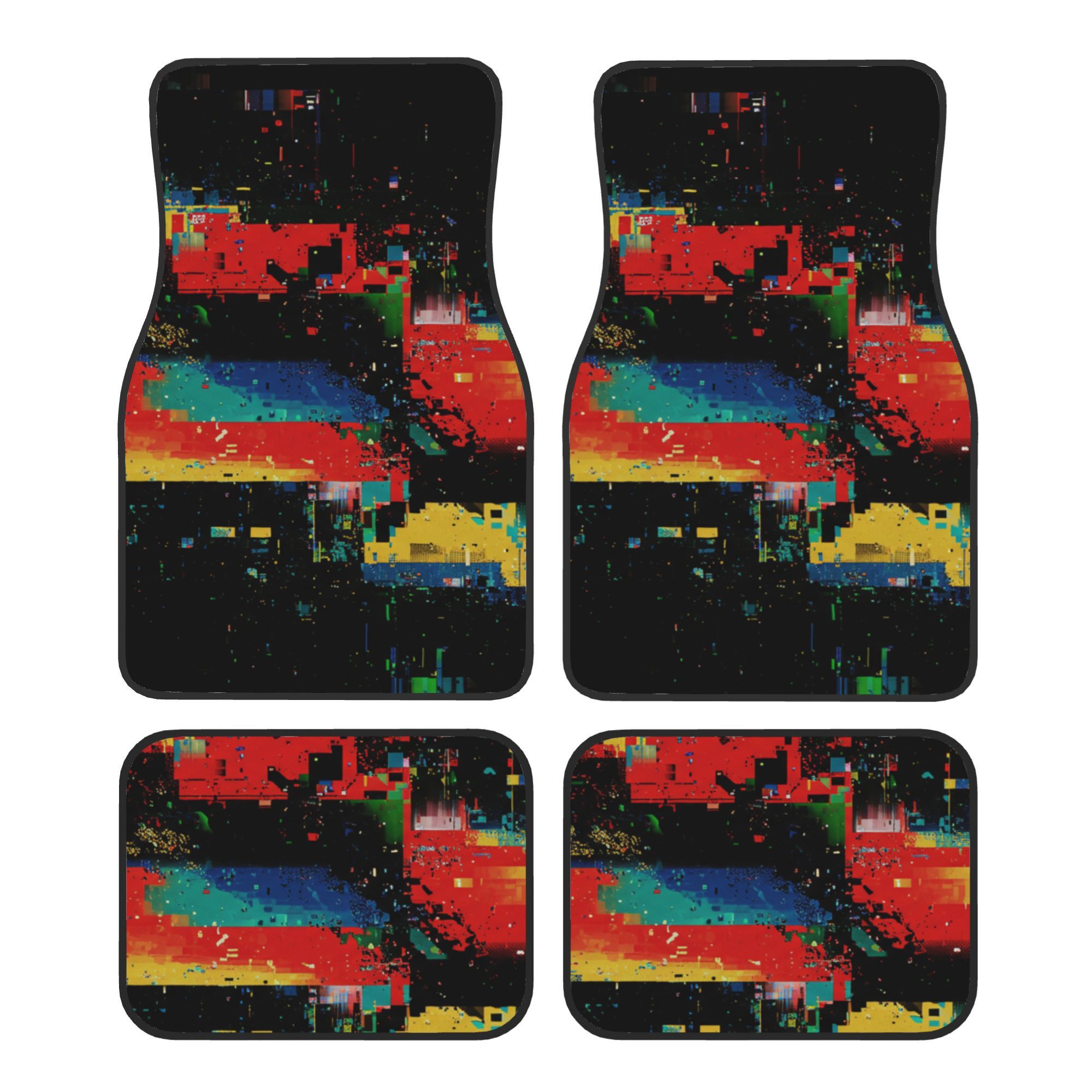 Interior Design Graphic Design - 4 tappetini per auto alla moda,