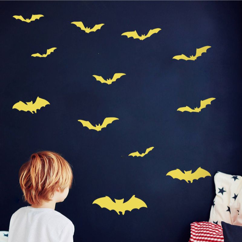 Interior Design Magazine - 12 adesivi murali in vinile pipistrelli,