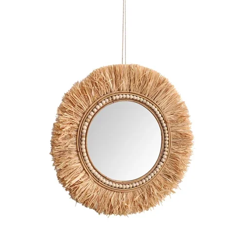 Rattan Mirror Round - Specchi decorativi in rattan per bagno