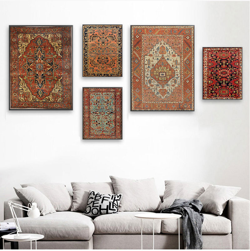 Printed Rug Abstract - Poster e Stampe Vintage con Motivi