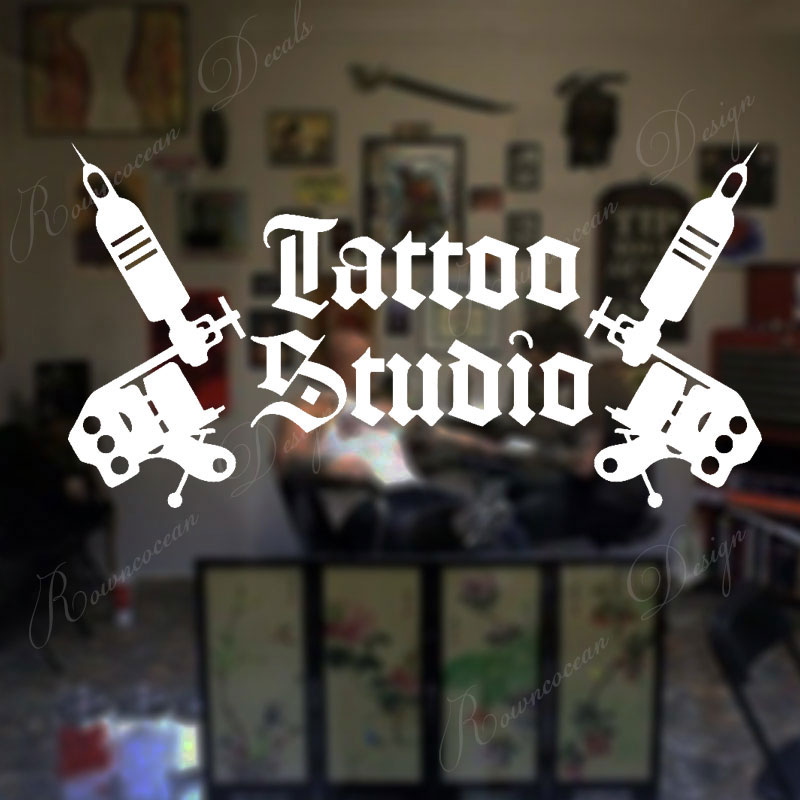 Interior Design Magazine - Tattoo Studio Logo Adesivi murali Macchine