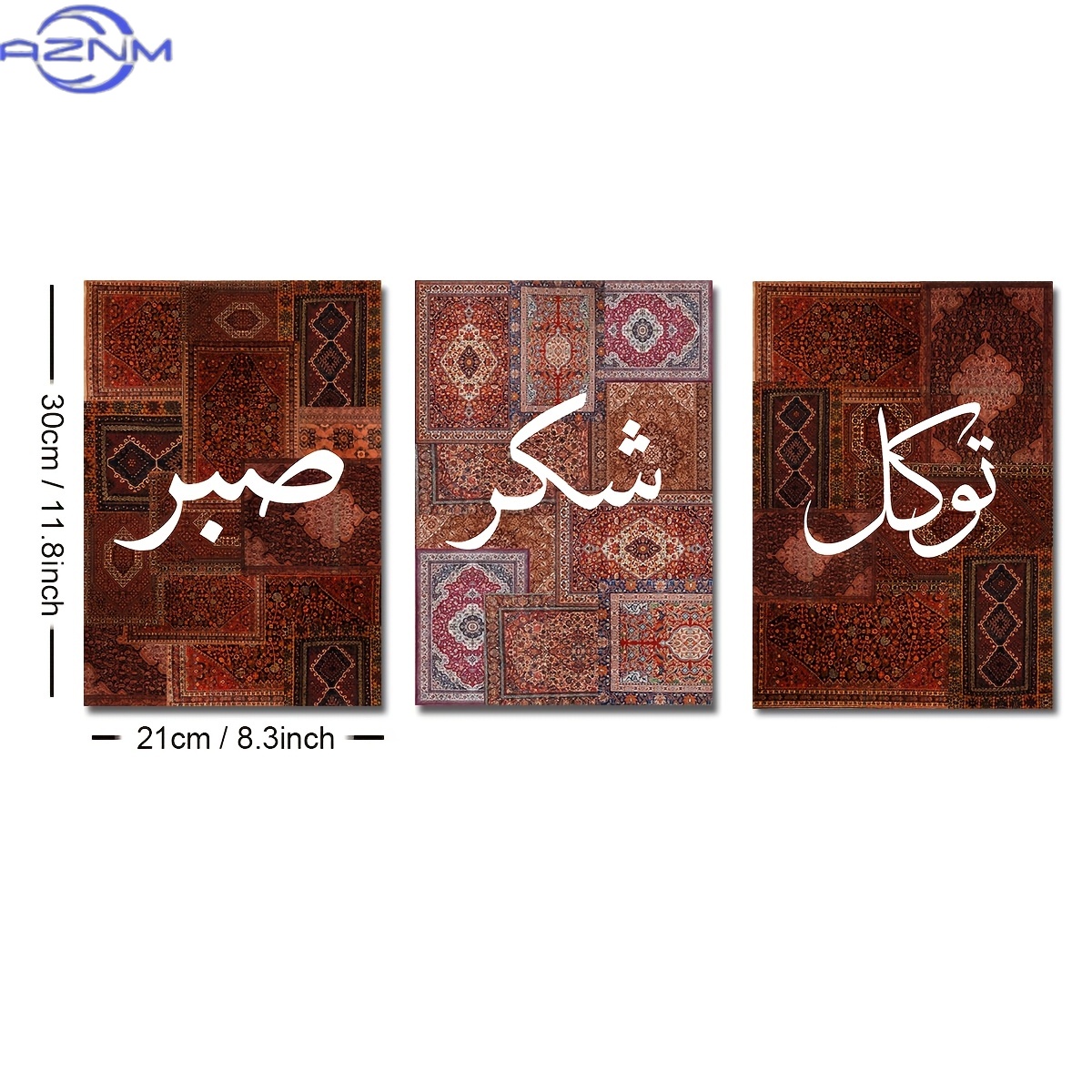 Set di 3 Poster su Tela 2D Sen - Printed Rug Abstract recensione e prezzo