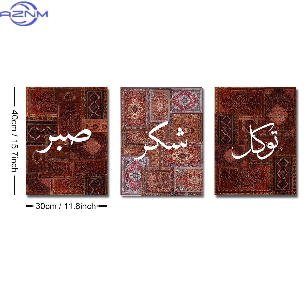 Set di 3 Poster su Tela 2D Sen - Printed Rug Abstract recensione e prezzo