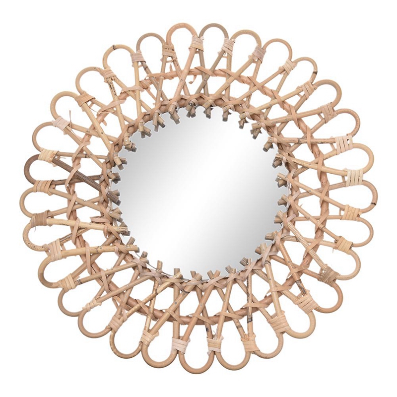 Specchio da Parete in Vimini N - Rattan Mirror Round recensione e prezzo
