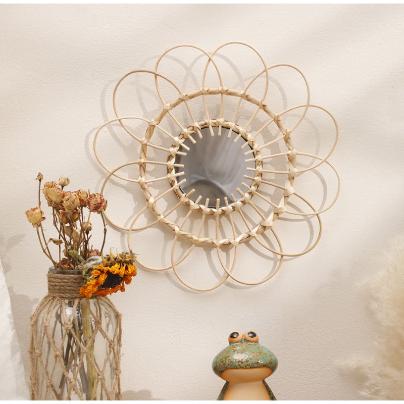 Specchio sospeso in rattan Gir - Rattan Mirror Round recensione e prezzo