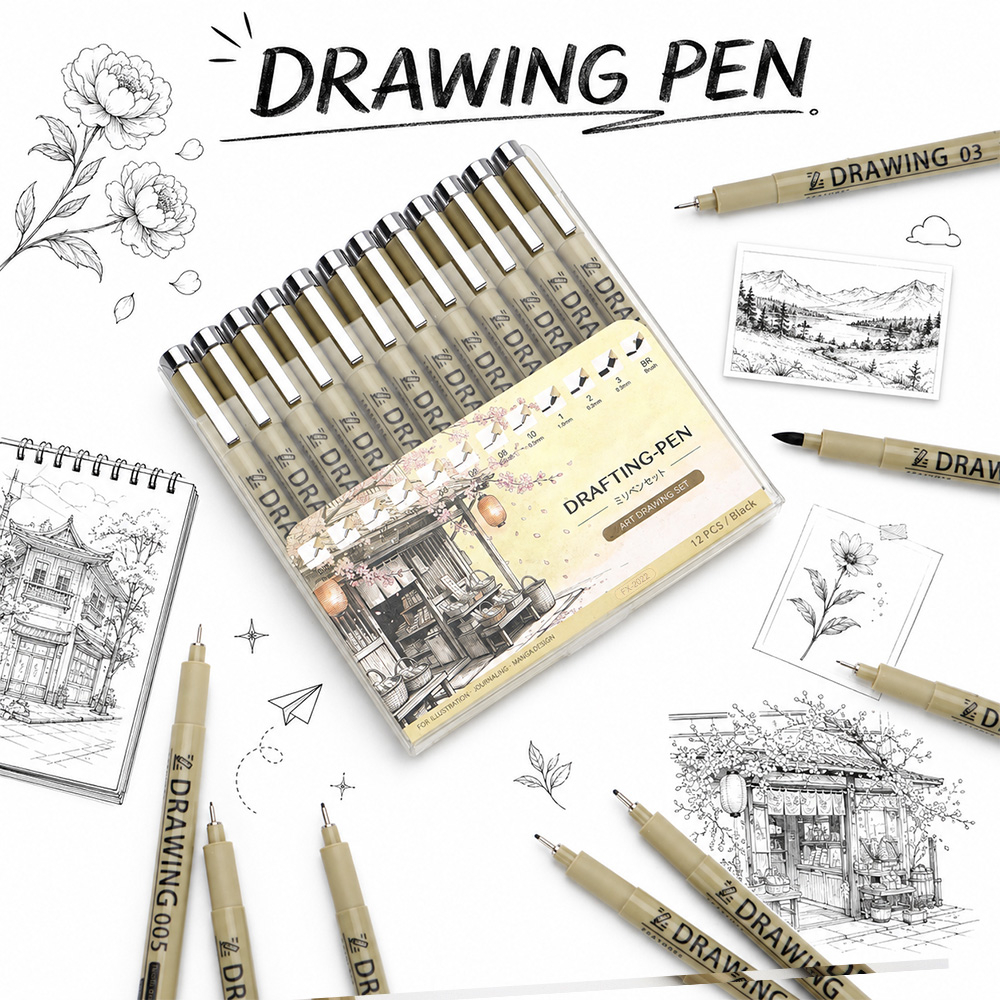 Set di 12 Penne Professionali  - Interior Design Sketch recensione e prezzo