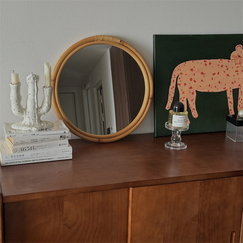 Specchio medievale in rattan S - Rattan Mirror Round recensione e prezzo