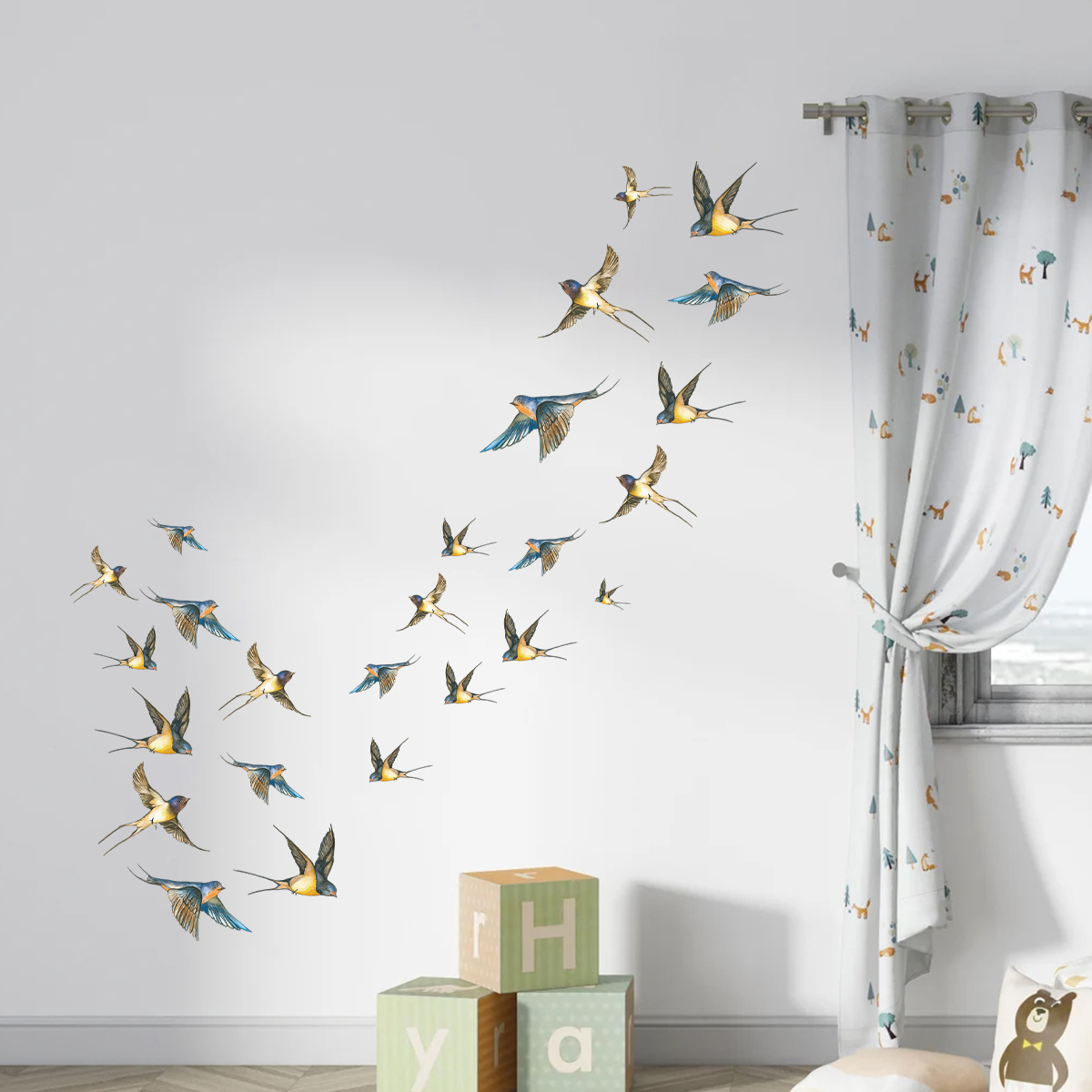4 pezzi adesivi murali uccelli - Interior Design Magazine recensione e prezzo