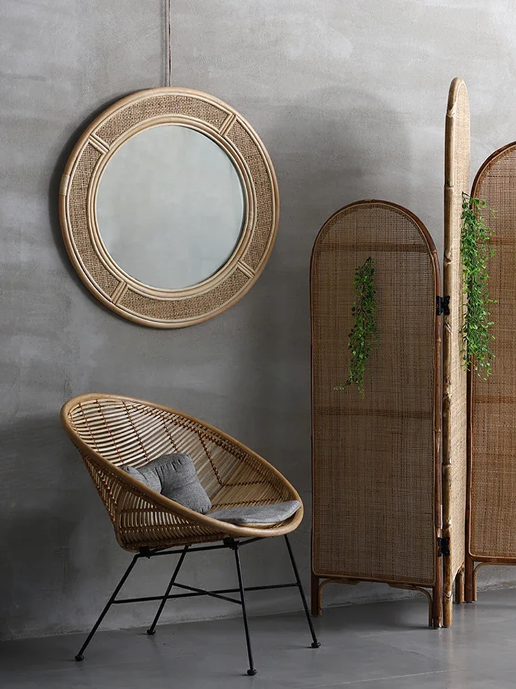 Specchio da parete rotondo in  - Rattan Mirror Round recensione e prezzo