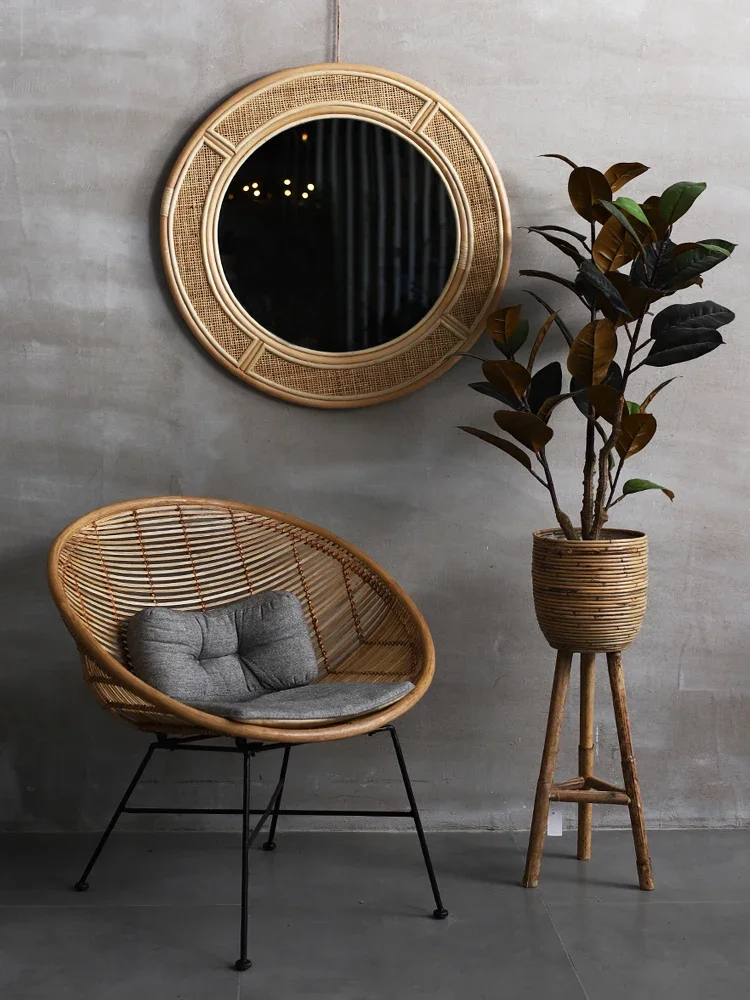 Specchio da parete rotondo in  - Rattan Mirror Round recensione e prezzo